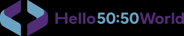 Hello 50:50 World logo